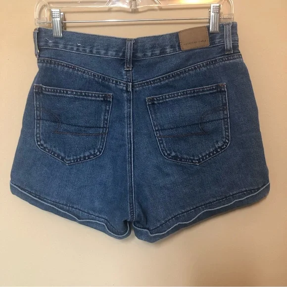 American eagle outfitters mom shorts cuffed jean denim - Picture 2 of 9